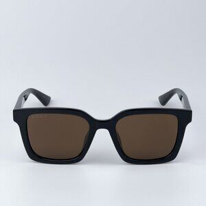 Gucci GG1582SK 004 BRAND NEW Sunglasses Black Brown Polarized Cat Eye Unisex